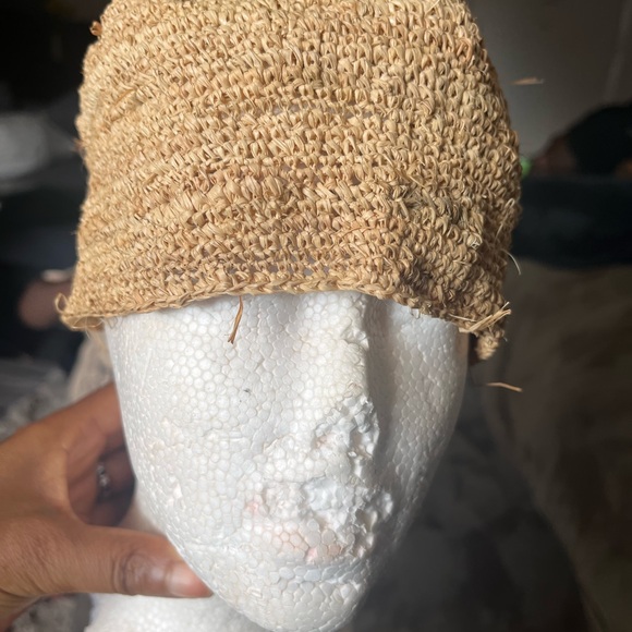 Crude Natural Raffia traditional handmade 2 sided Men African Toghu cap . - Picture 12 of 12